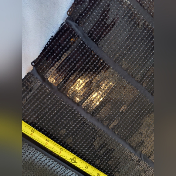 Theory Black Sequin 3/4 Length Long Sleeve Shift Dress Medium Like New - Picture 10 of 10